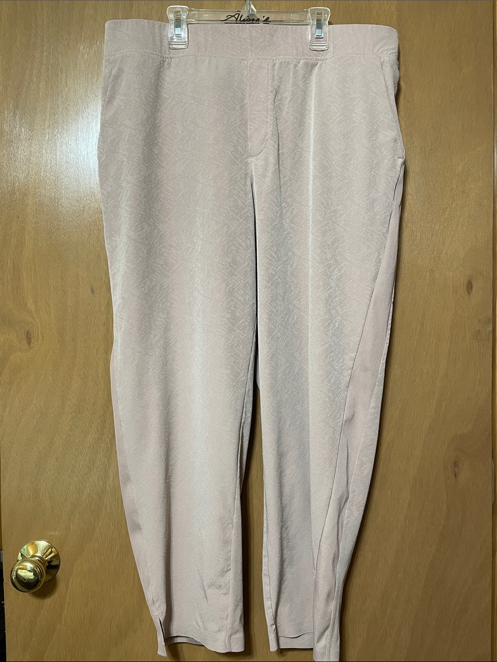 Athleta Dusty Rose Ribbed Waist Pull-On Pants